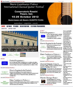 Festival Castelnuovo-Tedesco Pesaro Italy